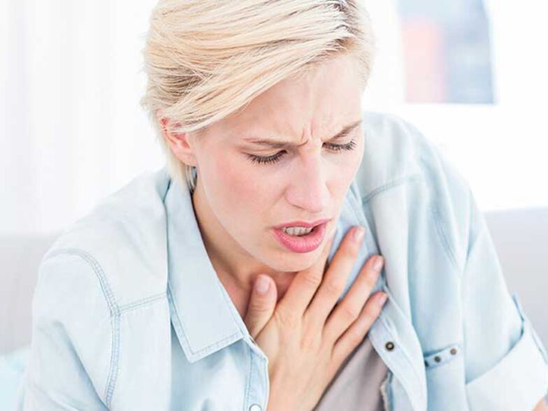 Dýchání s hrudní osteochondrózou způsobuje bolest a pocit sevření